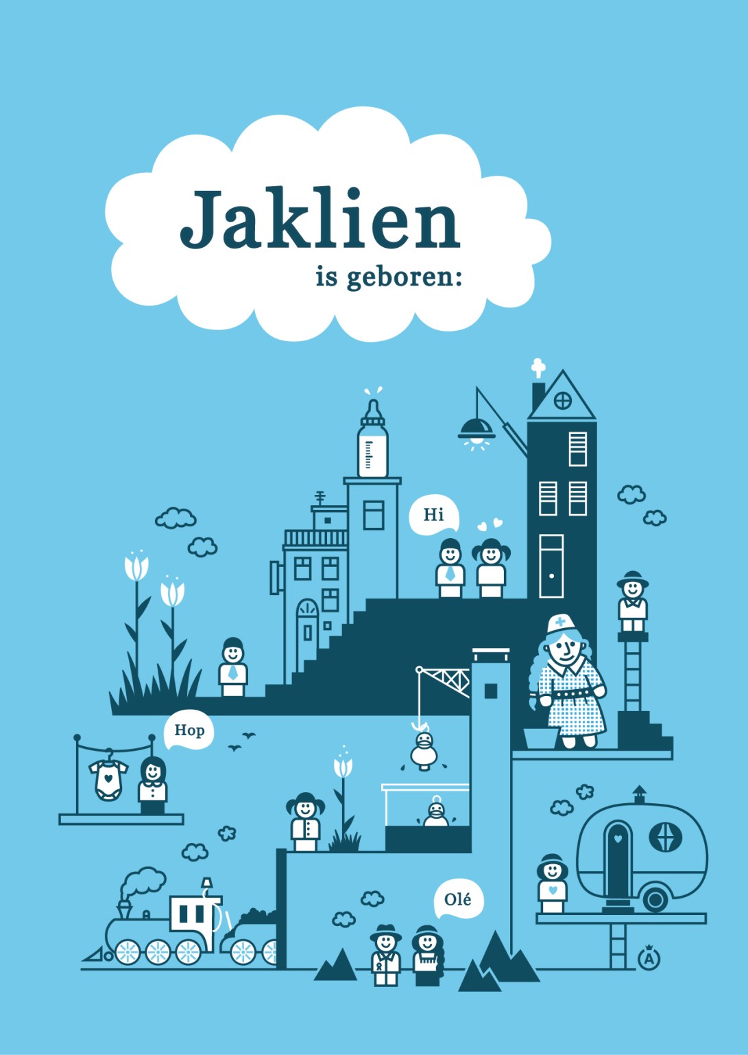 Geboortekaartje Jaklien ontwerp